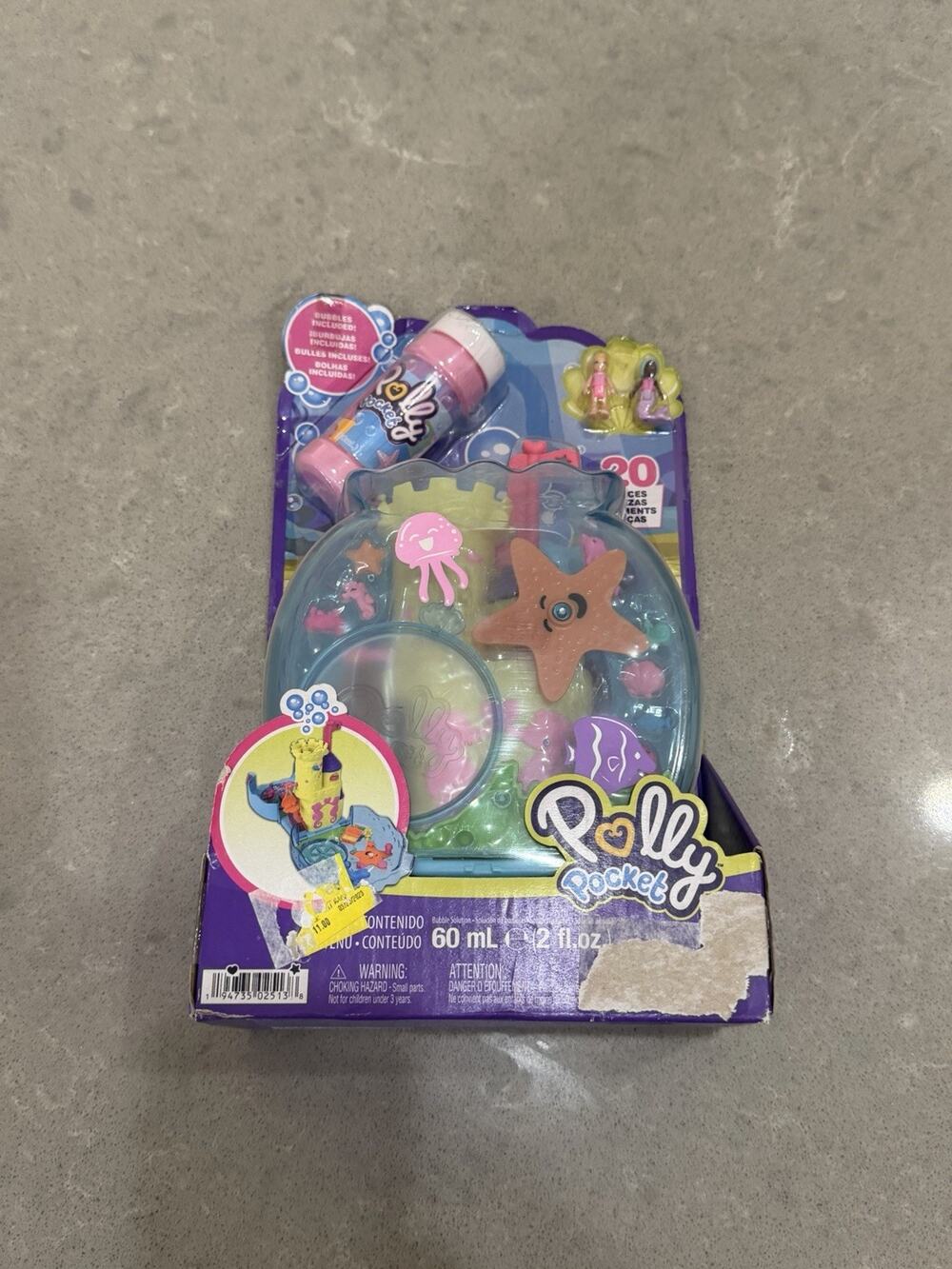 Mattel Polly Pocket Bubble Aquarium Compact 20 Pcs Mini Figured
